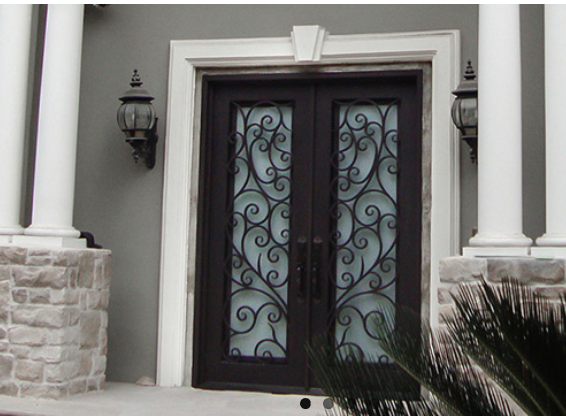 wrought iron front entry doors