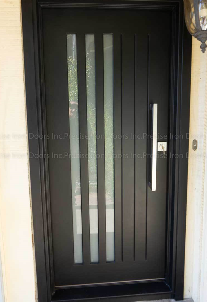 wrought iron singal front doors