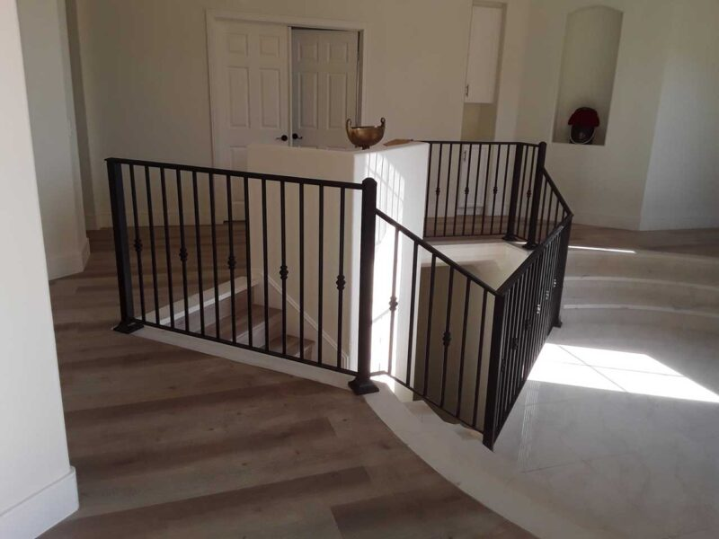 Custom indoor iron railings