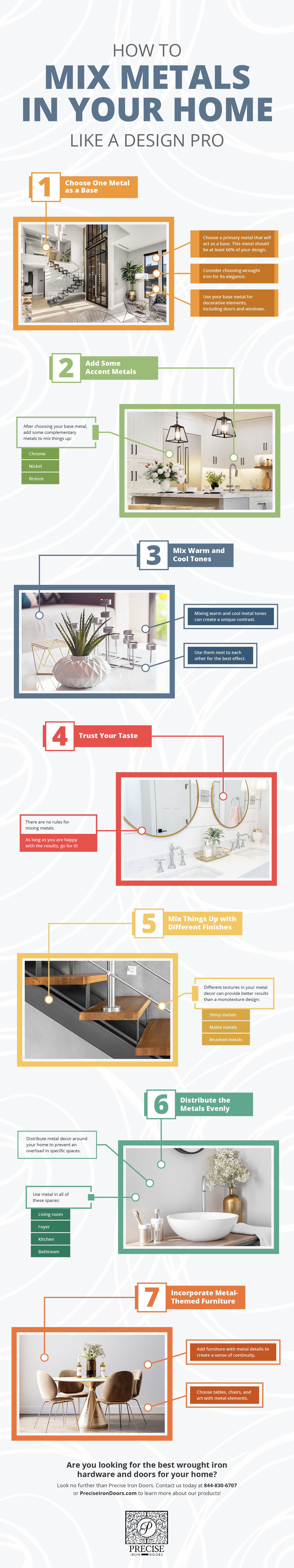 How to Mix Metals in Your Home Like a Design Pro Infographic
