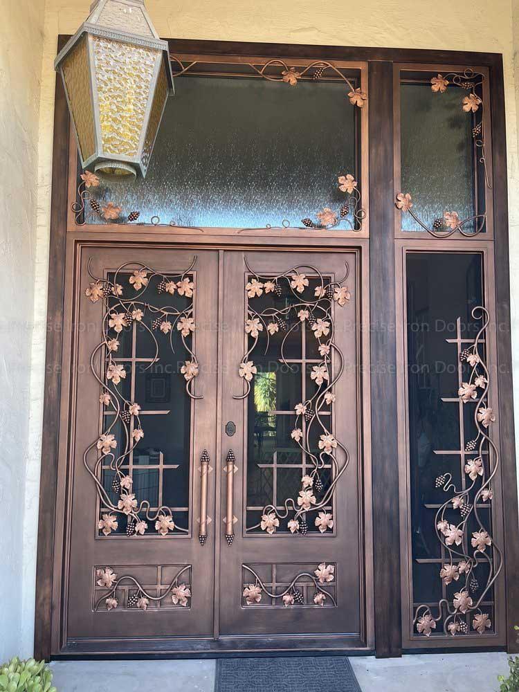 wrought iron doors vine