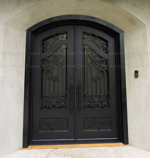 Matte black iron door from Precise Iron Doors