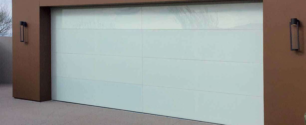 Aesthetic dual pane glass garage door