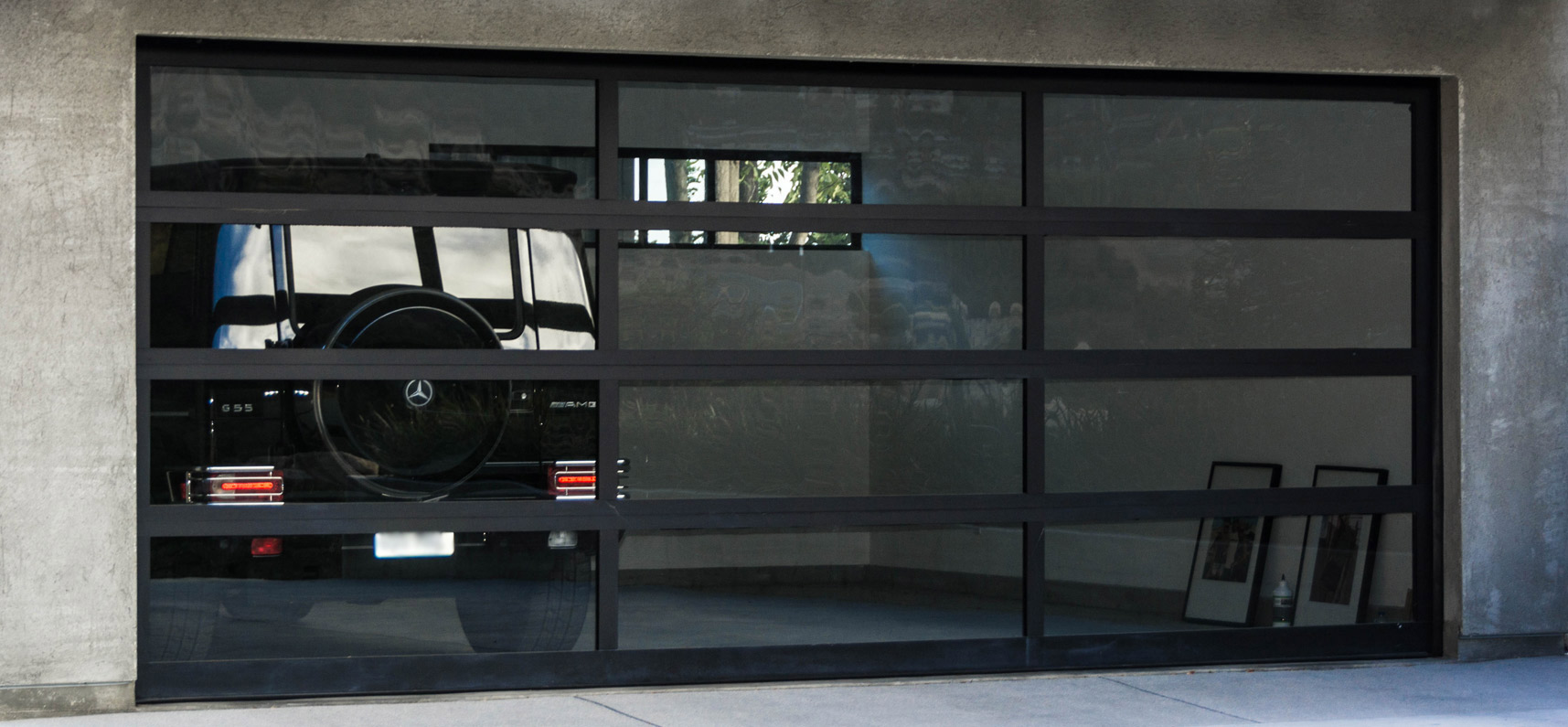Modern ALUMINUM GLASS GARAGE DOORS