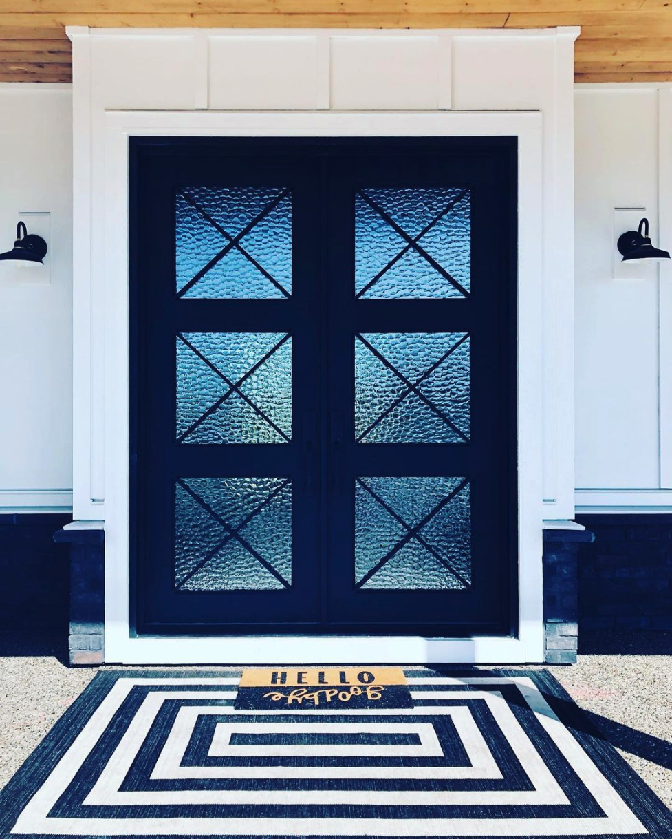 Modern iron double door design from Precise Iron Doors